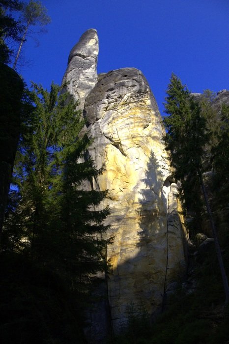 scenic Rocks at evening Sky, czech