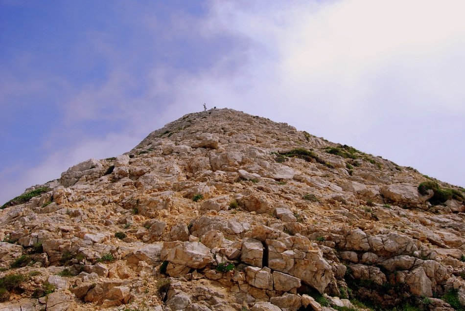 Mount Carega on a sunny day close up
