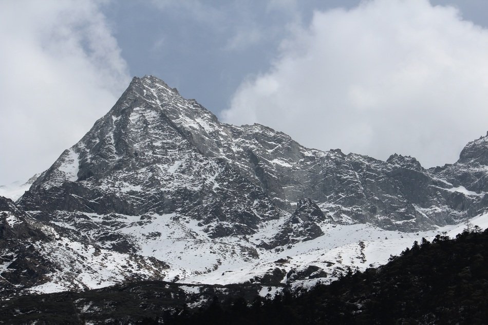 snow mountain range panorama