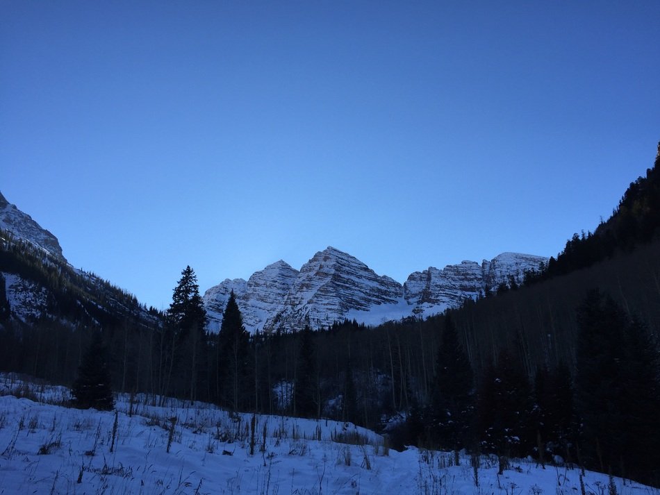 dusk in the mountains of colorado