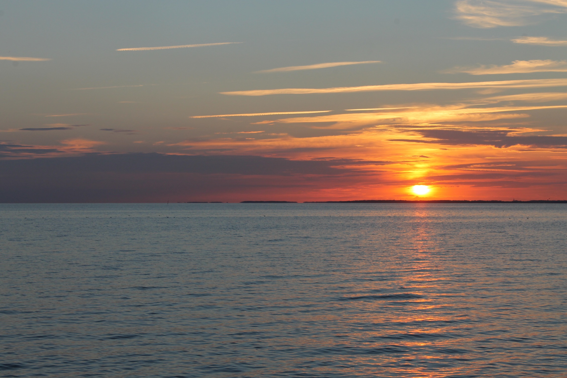 Peaceful sunset in the Baltic Sea in Denmark free image download