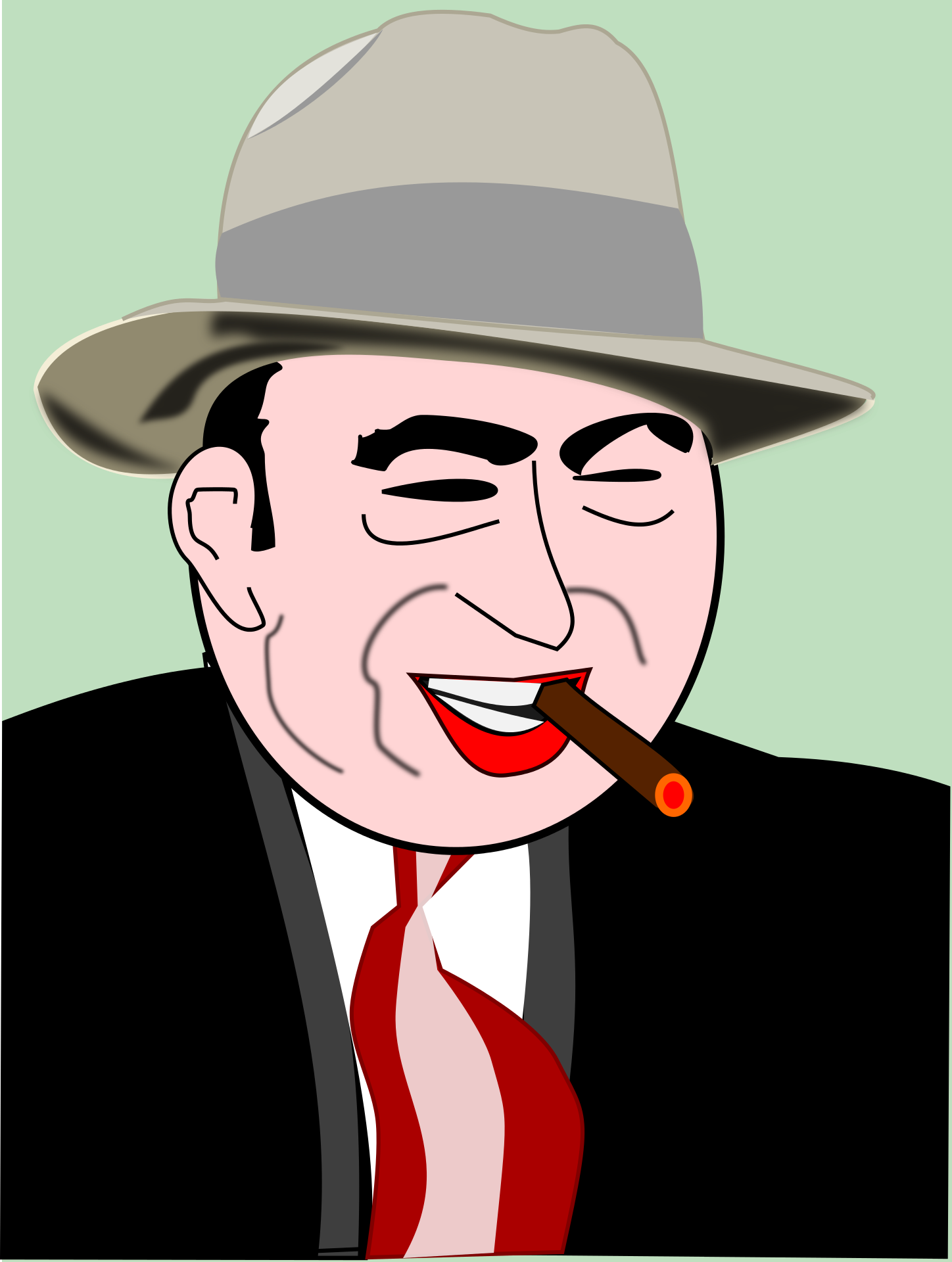 Caricature of a mafia free image download