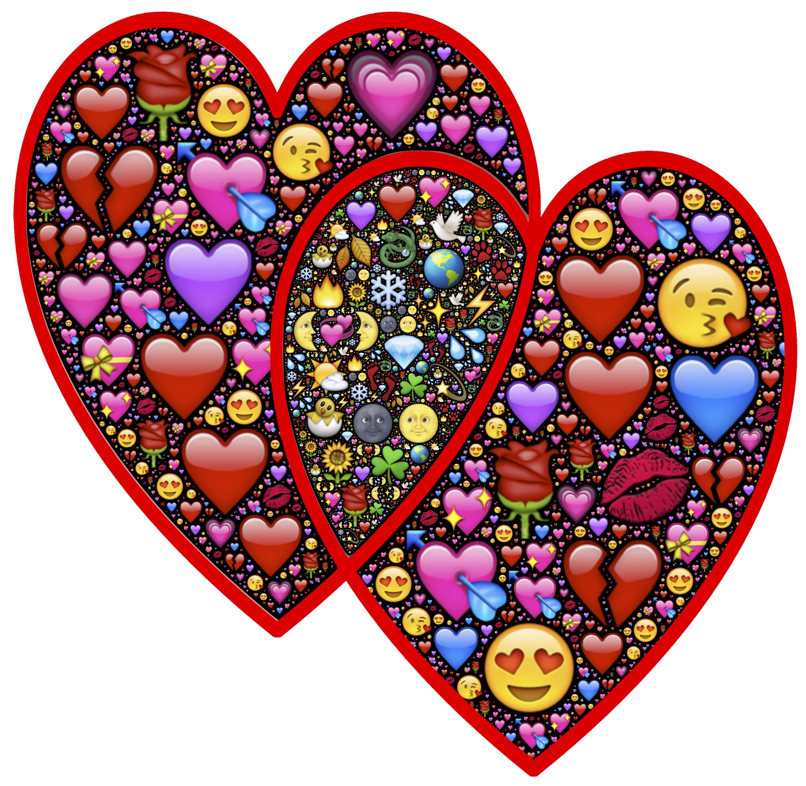 Hearts Valentines drawing free image download