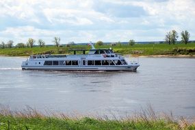 sightseeing boat on the river