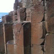 the giant's causeway, interlocking basalt columns, uk, northern ireland