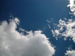 silent blue sky with white clouds