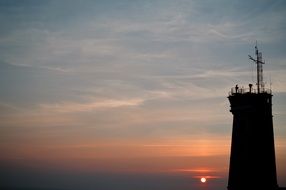 sunset over finister in Brittany