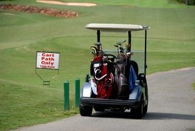 golf cart on a golf course