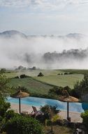 Landscape of clouds over selva marina