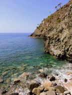 romantic sea Cliff scene in liguria