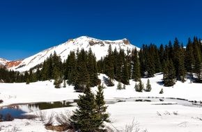 Colorado Mountains in winter