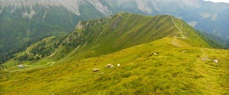 Landscape of Goldeck mountains