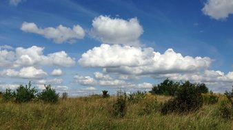 Landscape Sky Clouds Meadow
