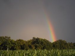 Rainbow on a stormy sky