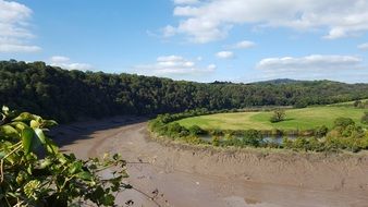 dried river in Chepstow