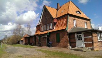 old brick railway station