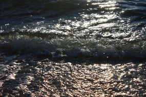waving water on the Baltic Sea