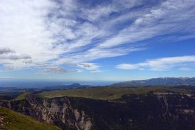 white clouds over the mountain near Lake Garda