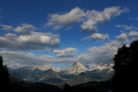 Sky Mountains Blue Clouds