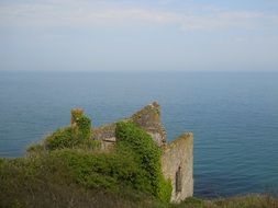 panoramic view of the ruins on the picturesque coast