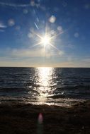 setting sun on the Baltic Sea