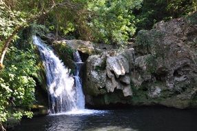 cascading waterfall in france