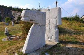 stone sculpture as a landscape