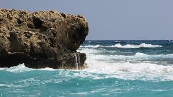 stormy sea in cyprus, ayia napa