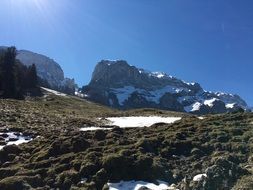 swiss alps on a sunny day