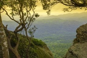 panorama of green mountains in Thailand