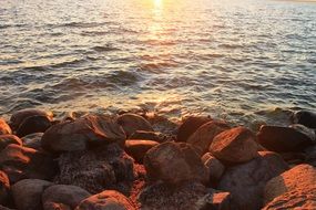 rocky coast on the Baltic Sea