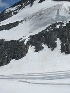 mountain in the snow in switzerland