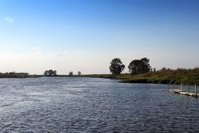 green coast of Elbe river