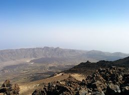 panoramic view of rocky mountains, spain, canary islands