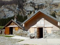 mountain huts in the alps