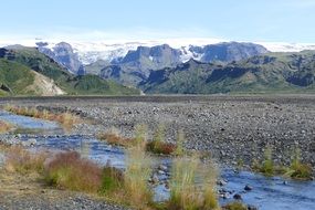 distant view of a glacier in iceland