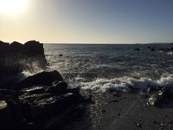 rock on the sea coast in France