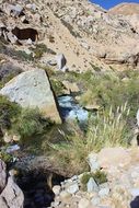 sunny day in the mountains valley in chile