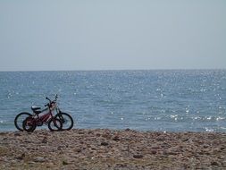 Picture of Bicycles on a beach