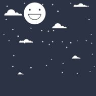 Night Moon Sky drawing
