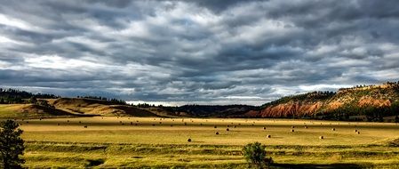 Beautiful colorful landscape with the Belle Fourche Valley