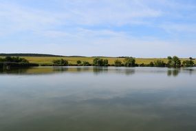 landscape of the water surface of the lake
