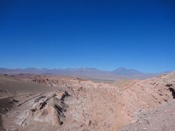 panoramic view of the atacama desert in south america