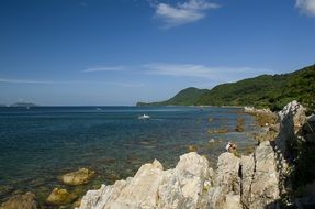 panoramic view of the coastline with reefs
