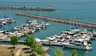 boats in scenic bay