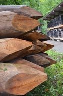 pointy tree logs