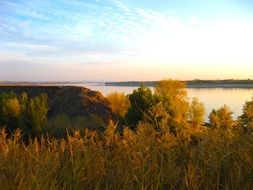 Landscape with Volga river