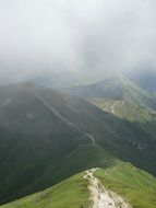 panoramic view of the trail in the high Tatras