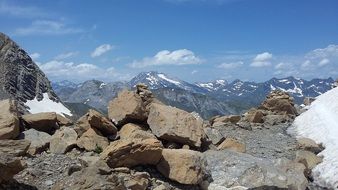 rocky mountains under the bright sun