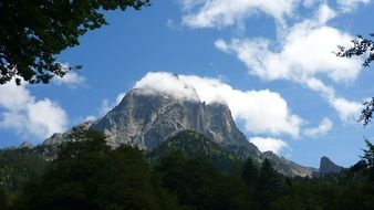 Summit of Pyrenees mountains at summer